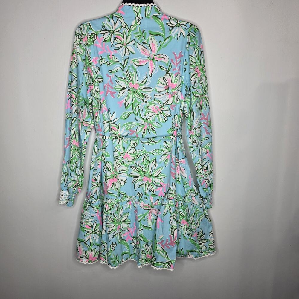 Lilly Pulitzer Womens Arletta Long Sleeve Dress Multicolor Son of a Bun Size 4 - Picture 2 of 16